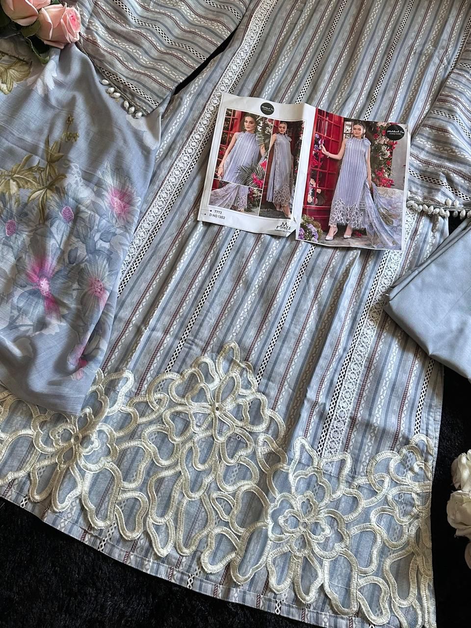 M print Spring Summer 22 By Mehboob 1301 And 1302 Pure Cotton Pakistani Suit Exporters in India
